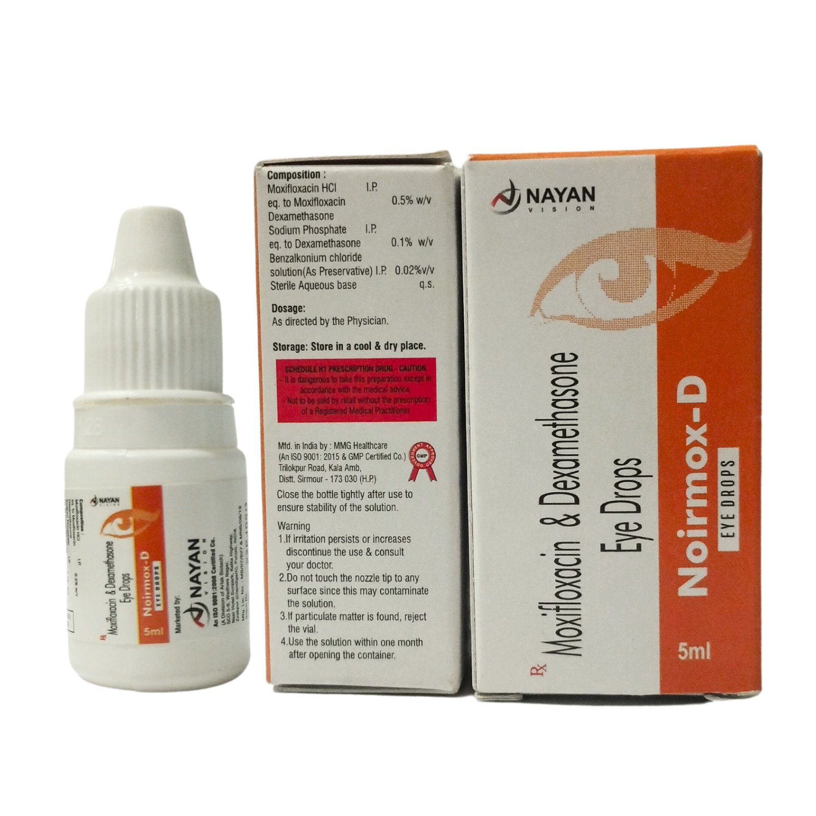 MOXIFLOXACIN 0.5% W/V & DEXAMETHASONE 0.1% W/V OPHTHALMIC EYE DROPS