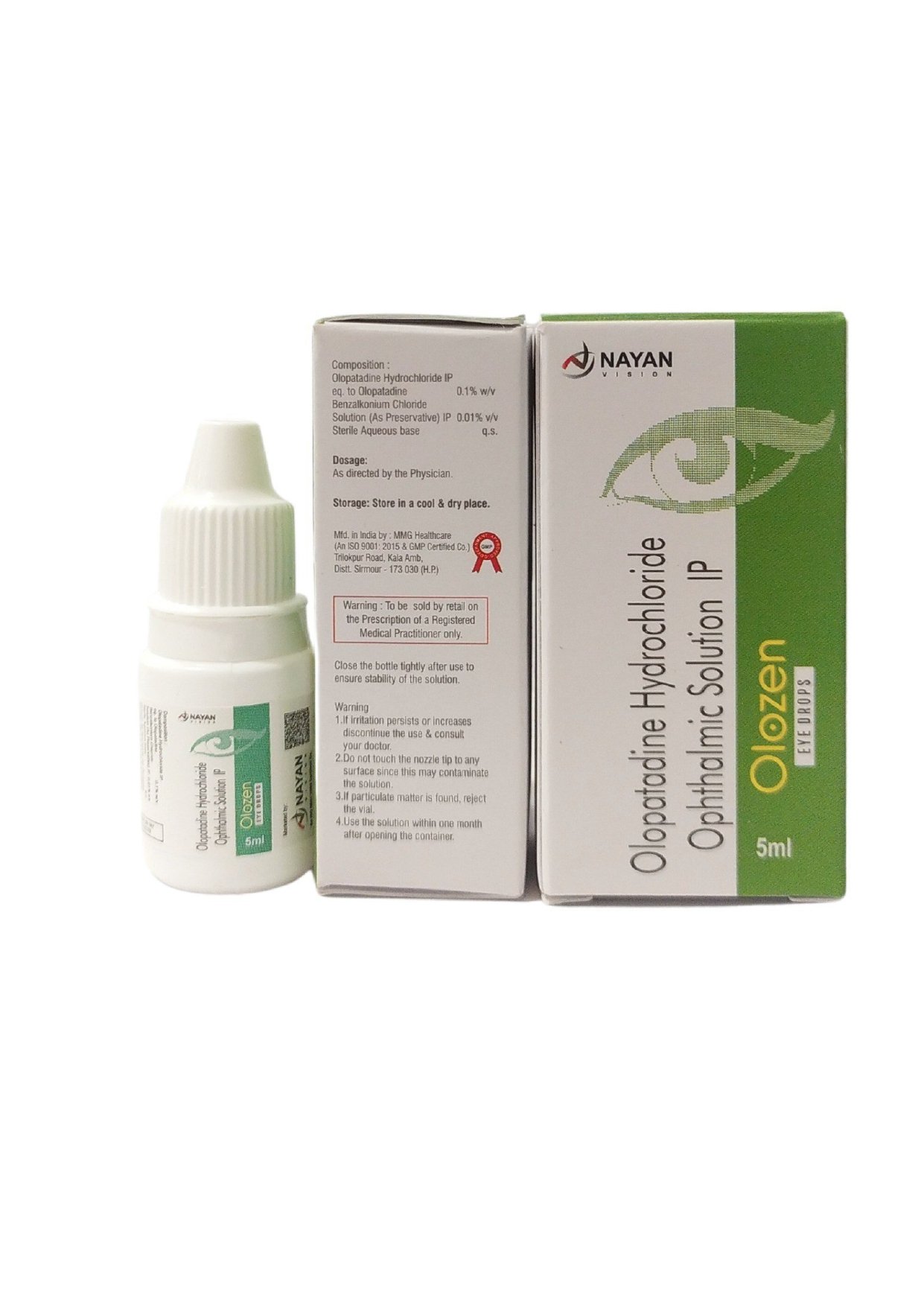 Olozen - Olopadadine Hydrochloride 0.1%  Eye Drops