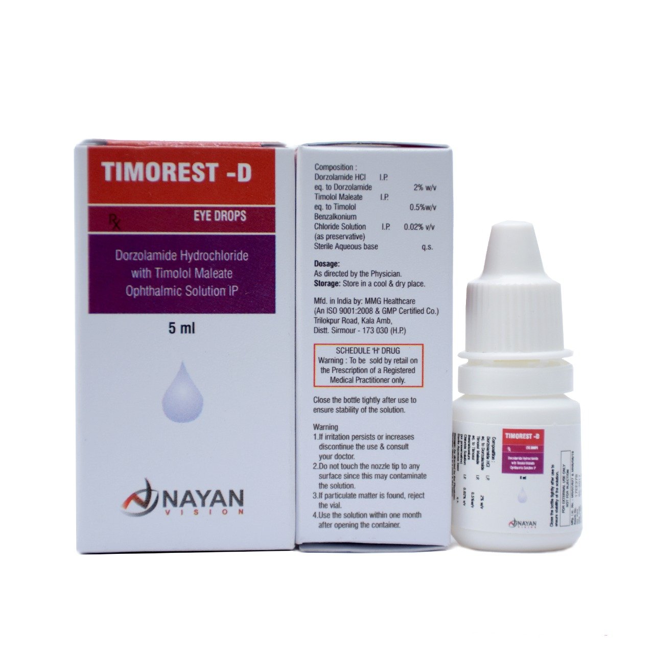 Dorzolamide Hydro chloride Eq. To Dorzolamide 2% w/v Timolol Maleate Ip With Timolol 0.5%w/v