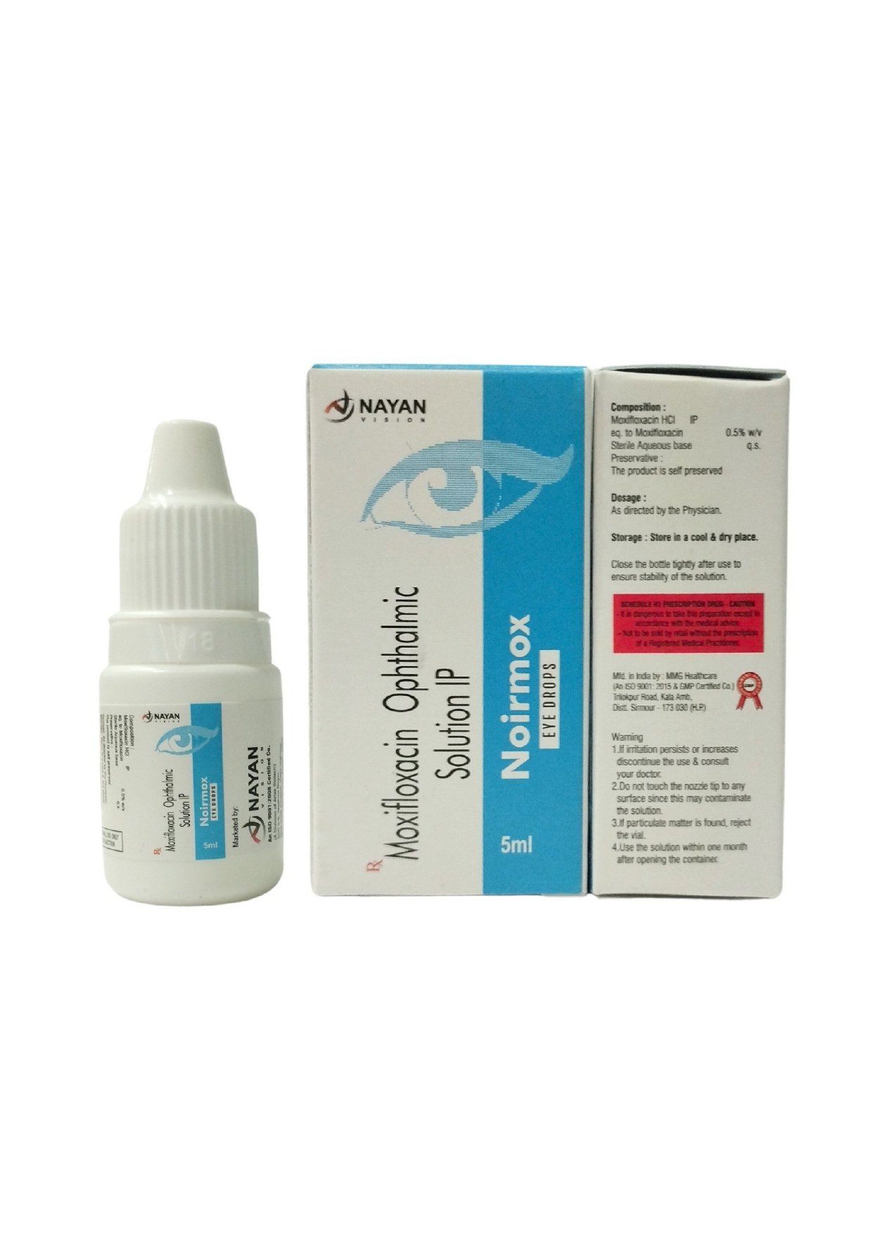 Noirmox - Moxifloxacin 0.5% Dexamethasone Sodium Phosphate 0.1% Eye Drops