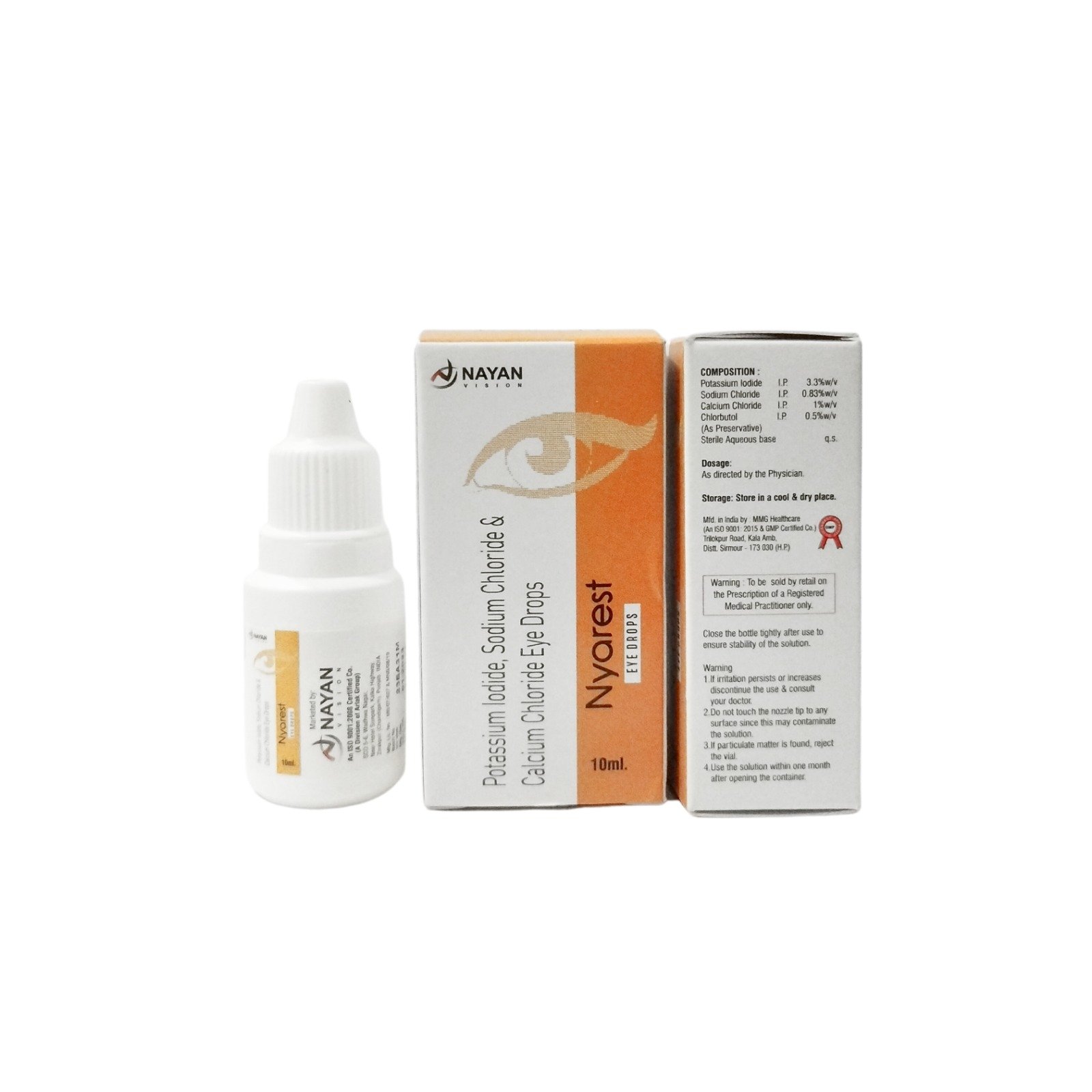 POTASSIUM IODIDE 3.3% W/V + SODIUM CHLORIDE 0.83% W/V + CALCIUM CHLORIDE 1% W/V EYE DROPS