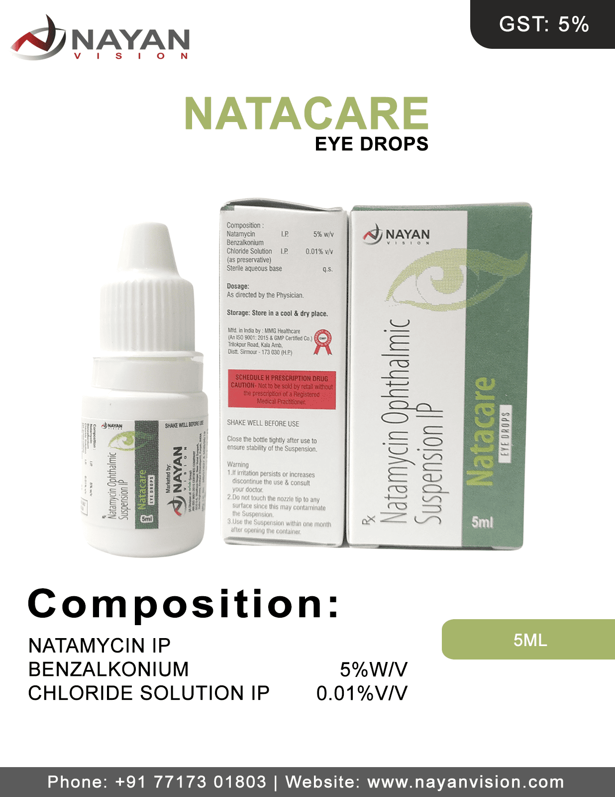 Natamycin 5% W/v Eye Drops | Natacare Eye Drops