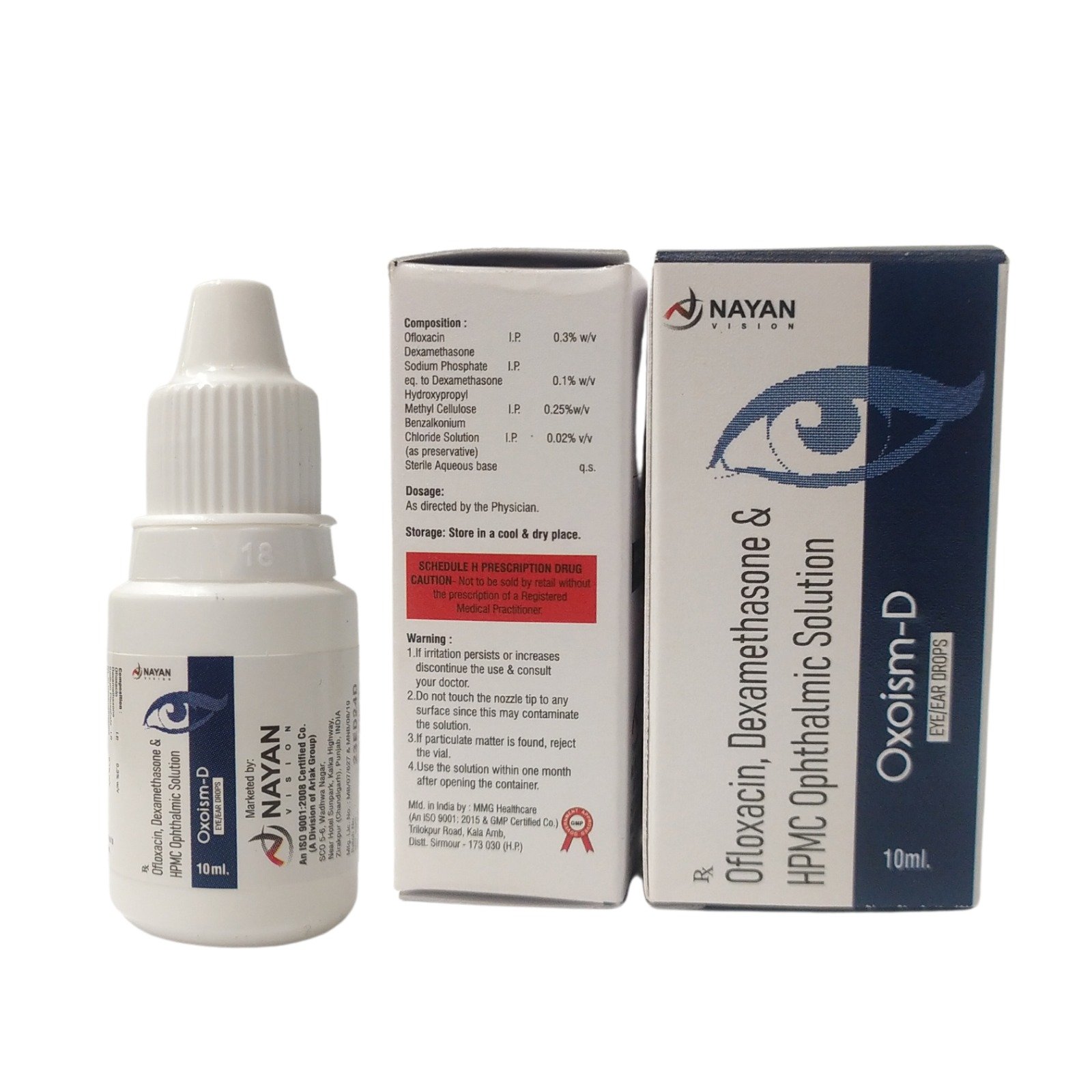 OFLOXACIN 0.3% W/V+ DEXAMETHASONE 0.5% W/V EYE DROPS