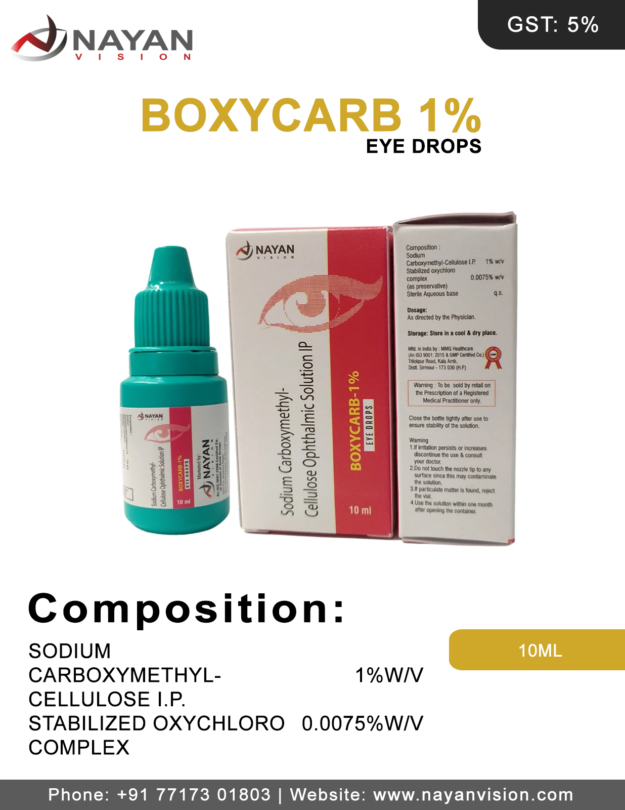 Carboxymethyl- Cellolose 1% Eye Drops Manufacturer | Boxycarb 1% Eye Drops