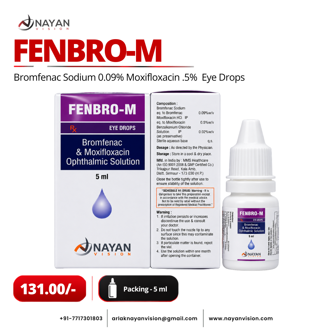 Fenbro-M Eye Drops | Bromfenac Sodium & Moxifloxacin