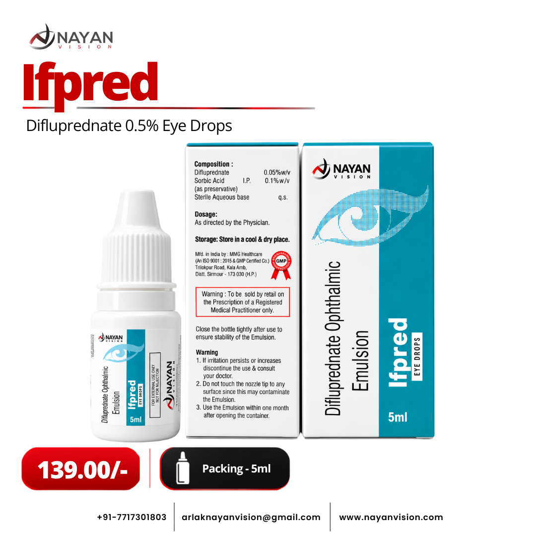 Ifpred Eye Drops | Difluprednate 0.05% Ophthalmic Drops