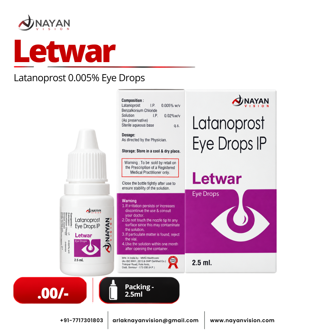 Letwar Eye Drops | Latanoprost 0.005% for Glaucoma