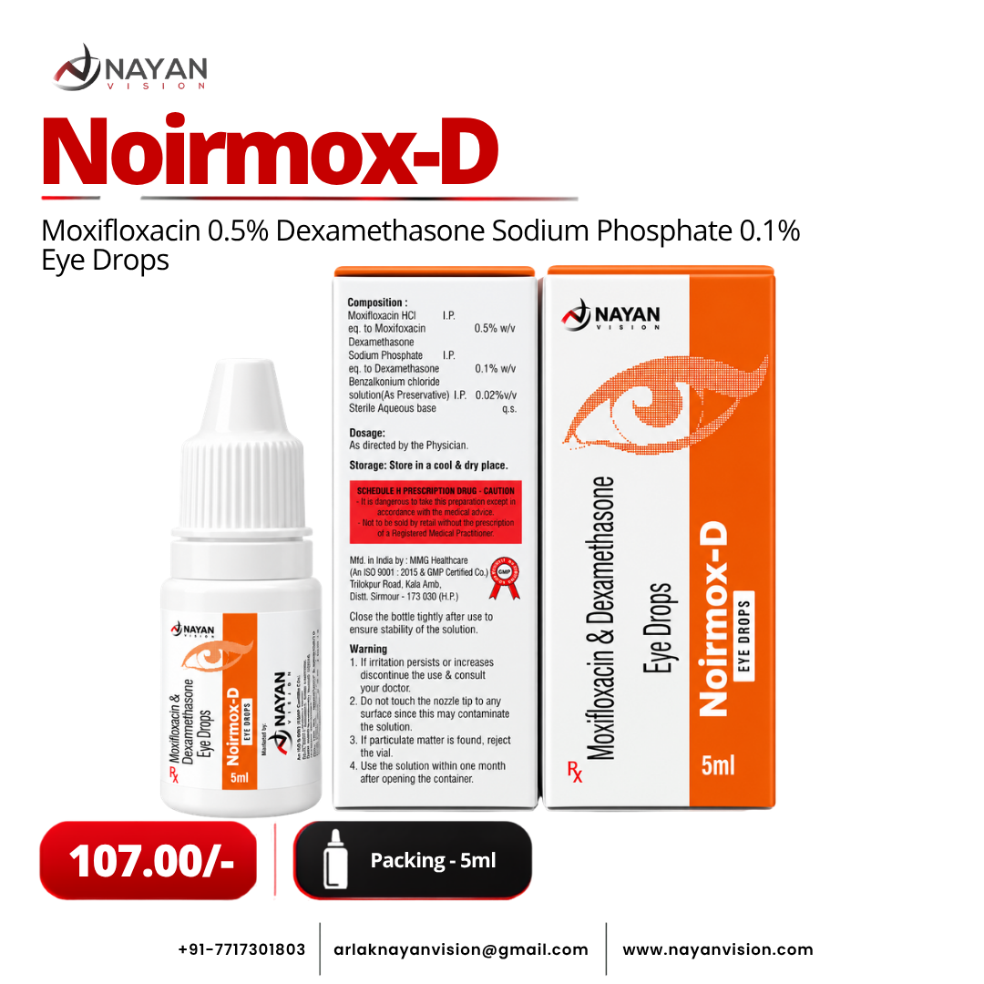 Noirmox-D Eye Drops | Moxifloxacin & Dexamethasone