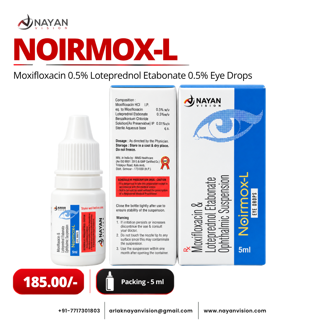 NOIRMOX-L Eye Drops | Moxifloxacin & Loteprednol Eye Drops