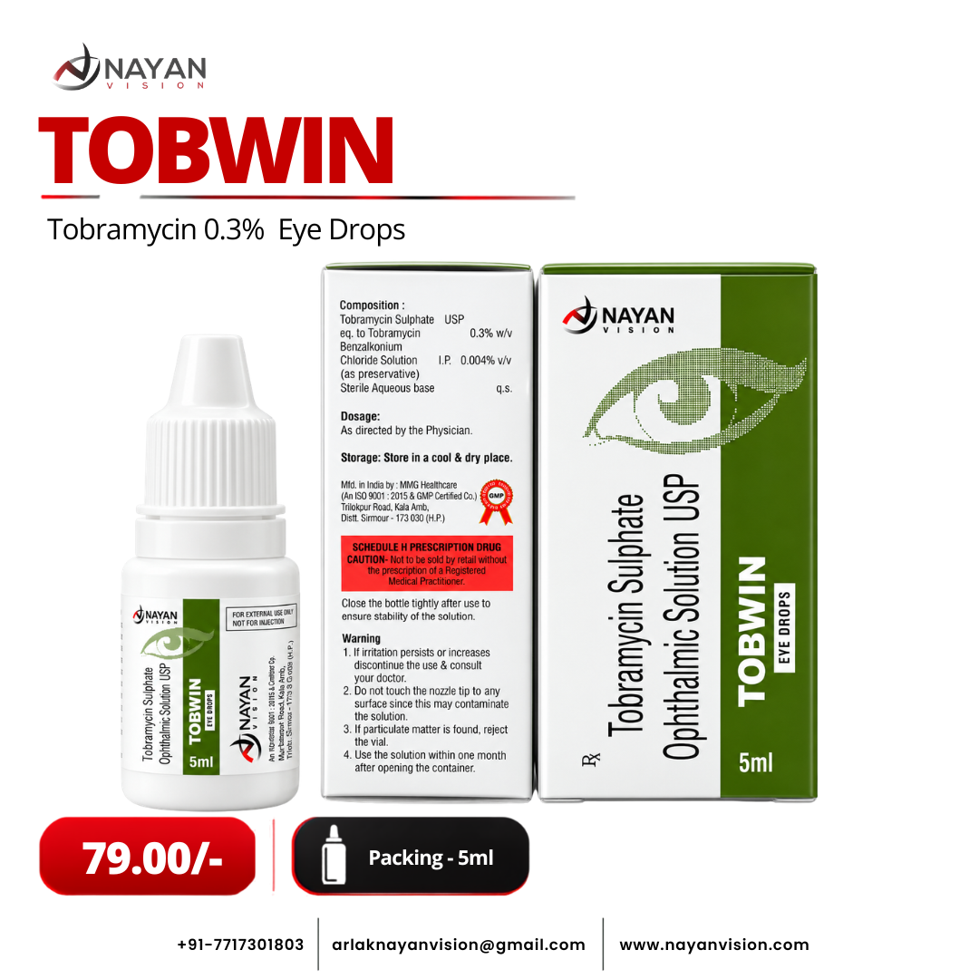 Tobwin Eye Drops | Tobramycin 0.3% Ophthalmic Drops