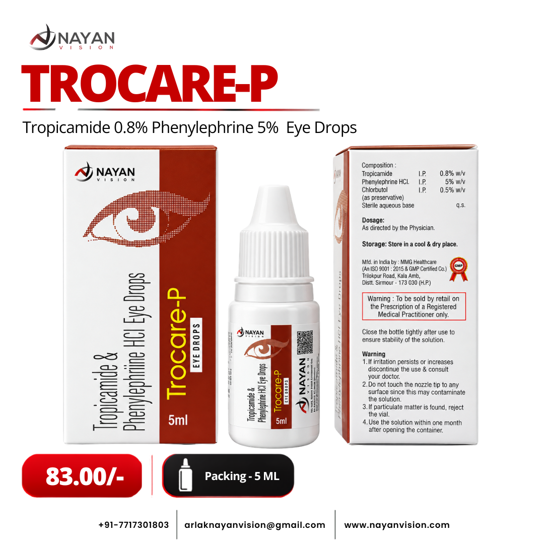 Trocare-P Eye Drops | Tropicamide & Phenylephrine